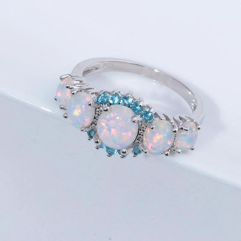Lux - Fire Opal Garnet Ring by Bowlift