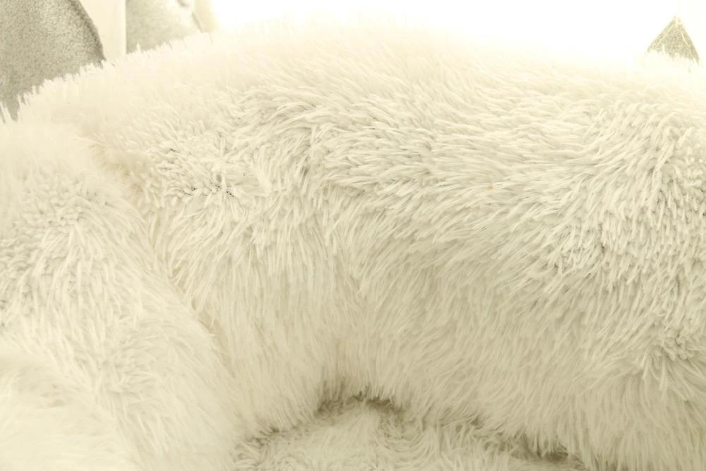Mini - Round Fluffy Plush Pet Bed by Bowlift