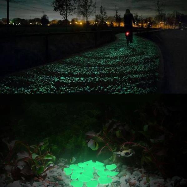 Gleam - Glow-in-the-Dark Garden Pebbles by Bowlift