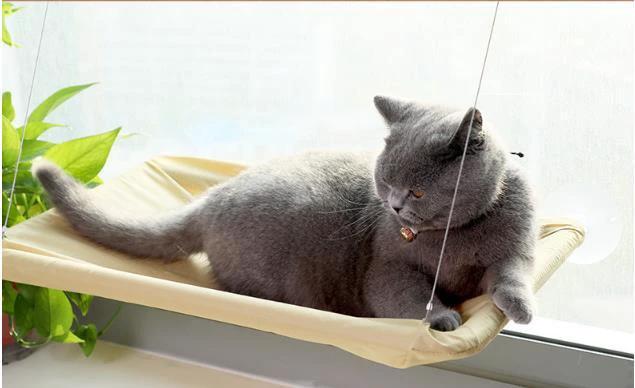 Otis - Window Hammock Hanging Shelf Cat Bed by Bowlift