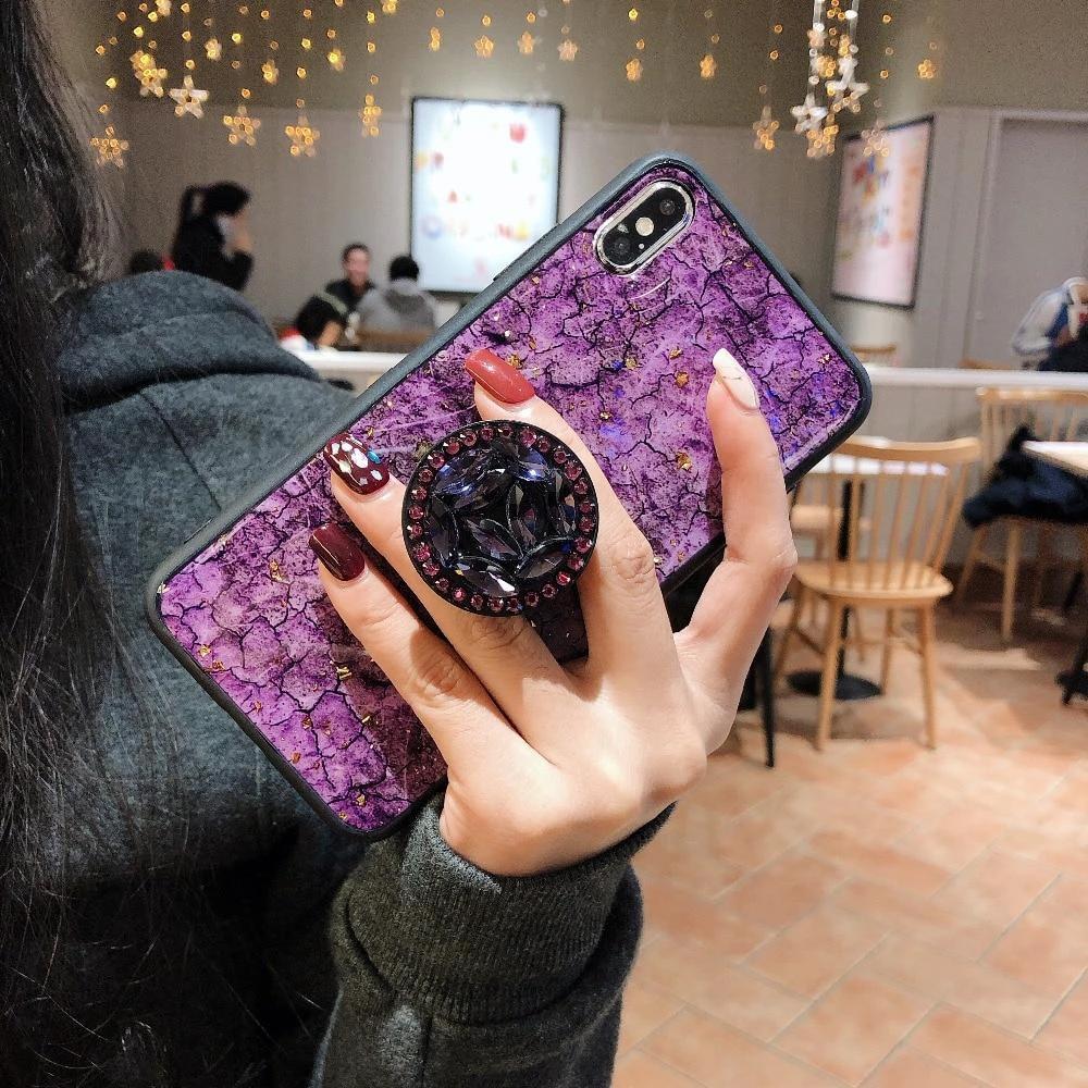 Hanna - Marble Glitter iPhone Mobile Cover by Bowlift