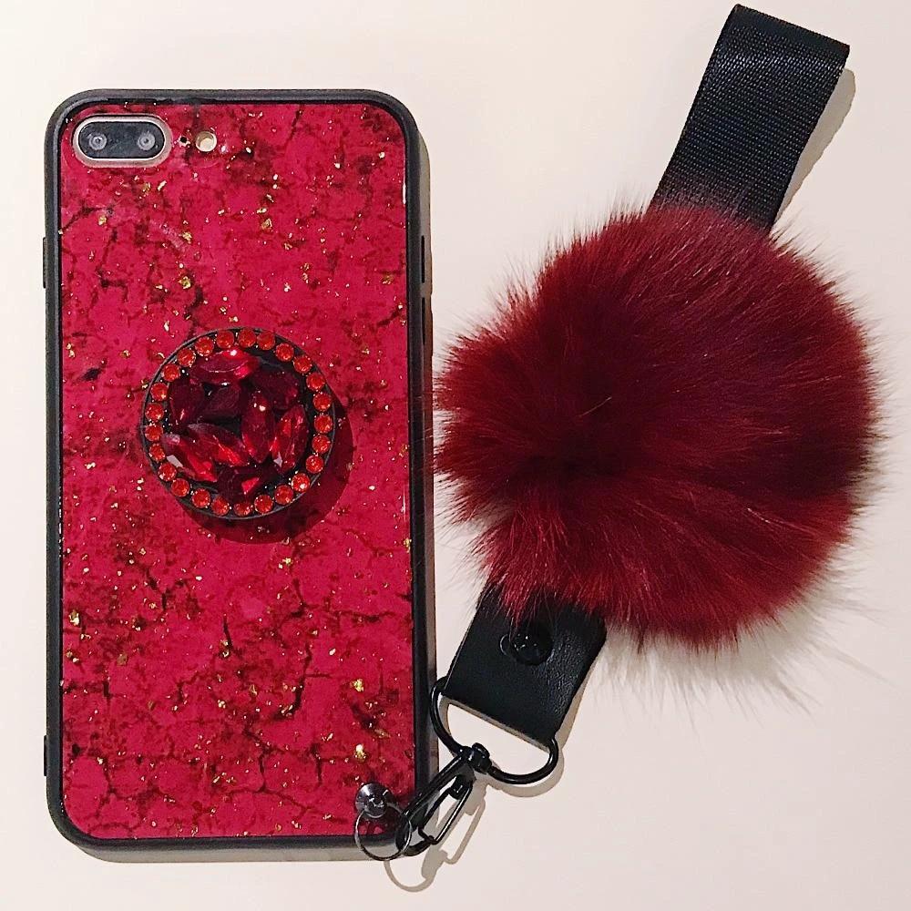 Hanna - Marble Glitter iPhone Mobile Cover by Bowlift