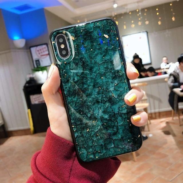 Hanna - Marble Glitter iPhone Mobile Cover by Bowlift