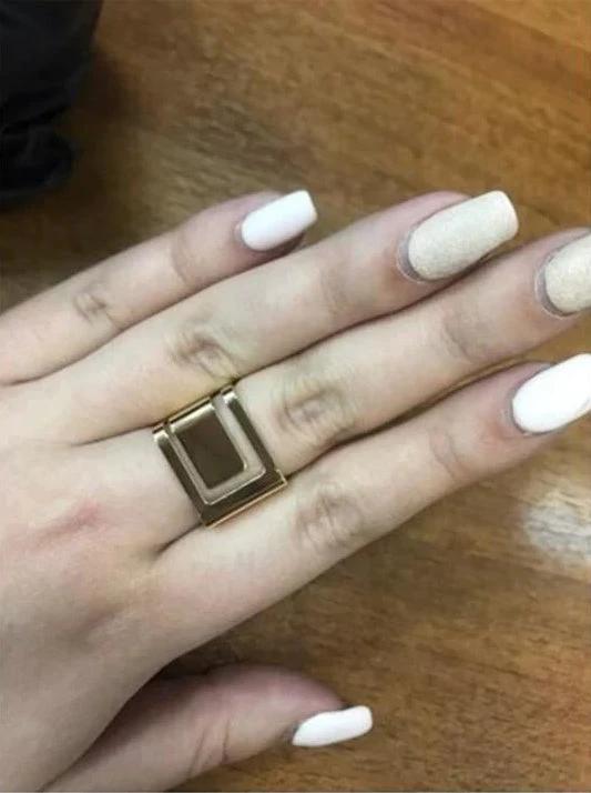 Primrose - Chunky Square Ring by Bowlift