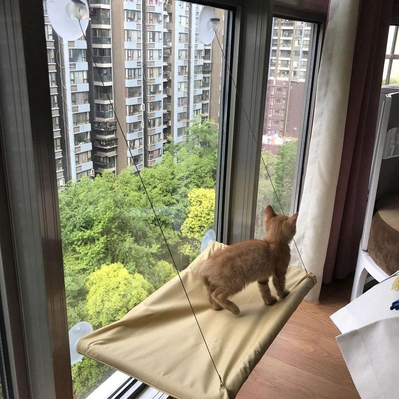 Otis - Window Hammock Hanging Shelf Cat Bed by Bowlift
