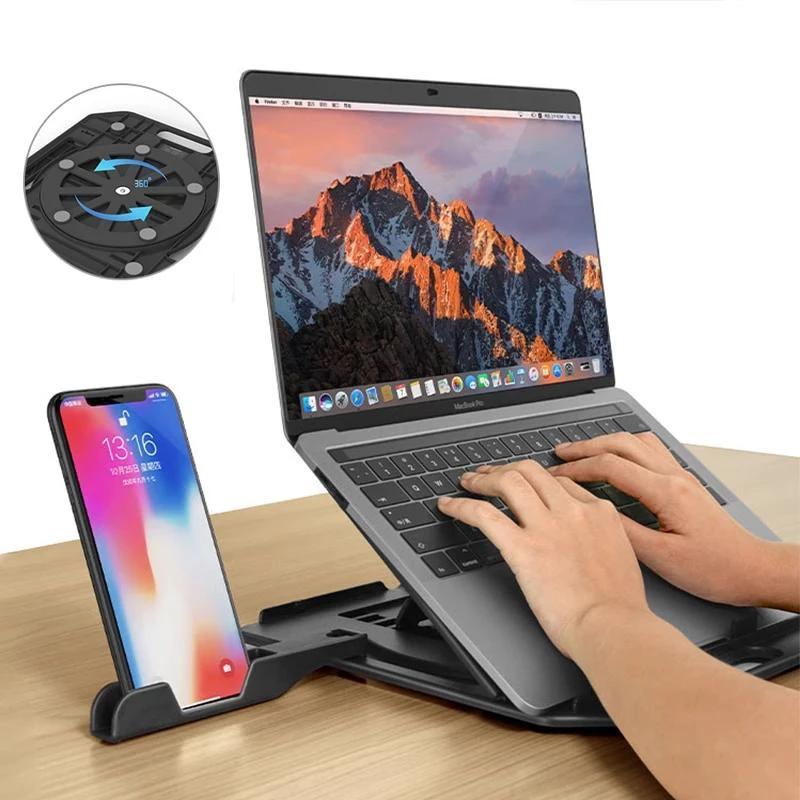 RestIt - Height Adjustable Laptop Stand with Fan by Bowlift