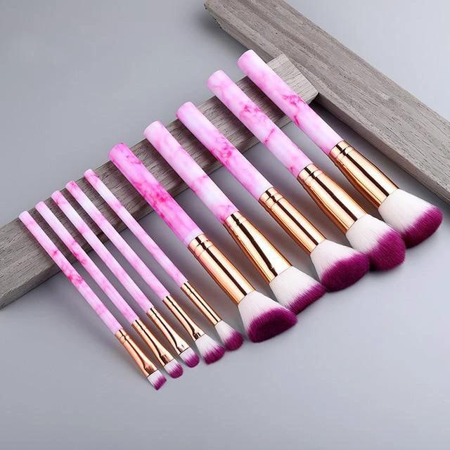 Fotina - Marble Pattern Professional Make-Up Brushes by Bowlift