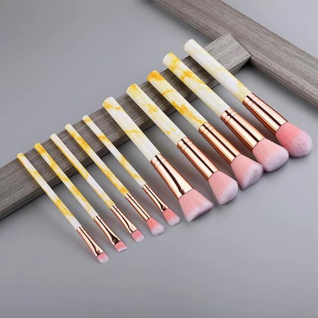 Fotina - Marble Pattern Professional Make-Up Brushes by Bowlift