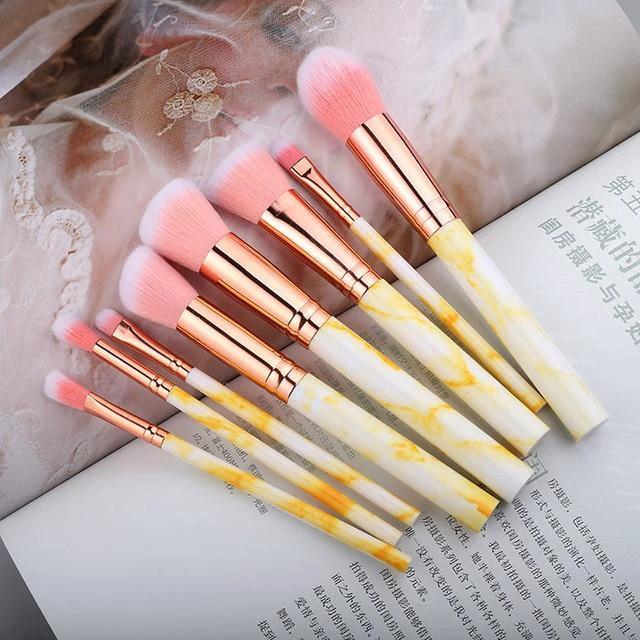 Fotina - Marble Pattern Professional Make-Up Brushes by Bowlift