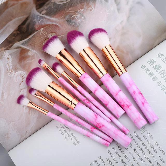 Fotina - Marble Pattern Professional Make-Up Brushes by Bowlift