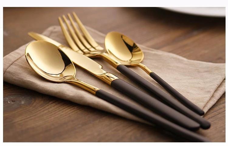 Hemingway Black/Gold Silverware by Bowlift