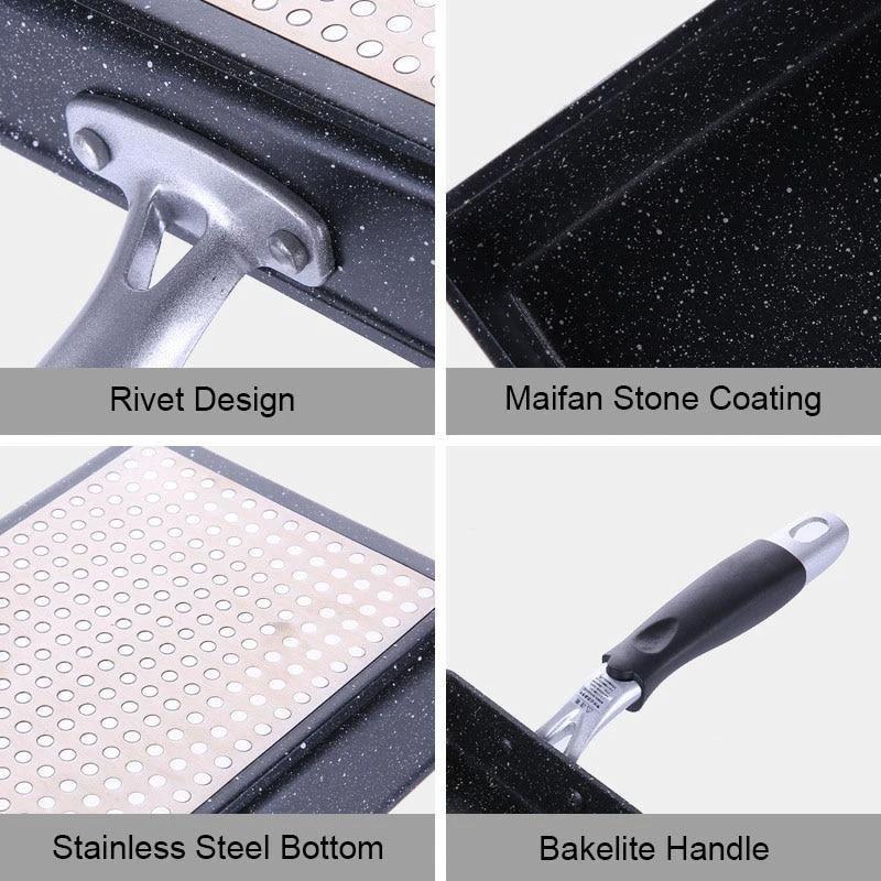 Tamagoyaki Pan Rectangle Frying Pan Japanese Omelette Pan/Egg Pan by BowLift