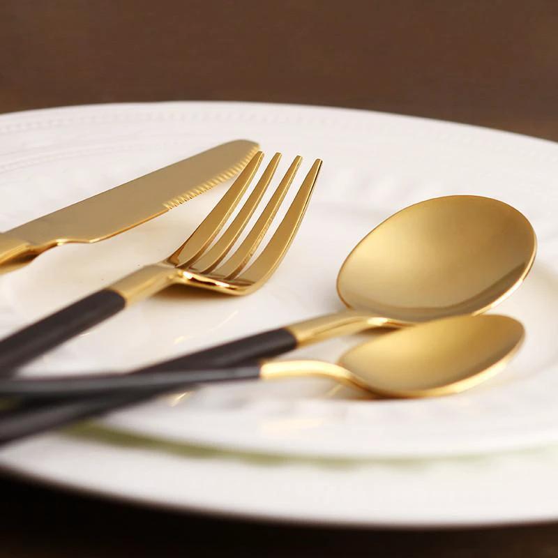 Hemingway Black/Gold Silverware by Bowlift