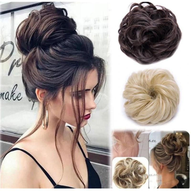 Messy Bun Fake Hair Scrunchie by Bowlift