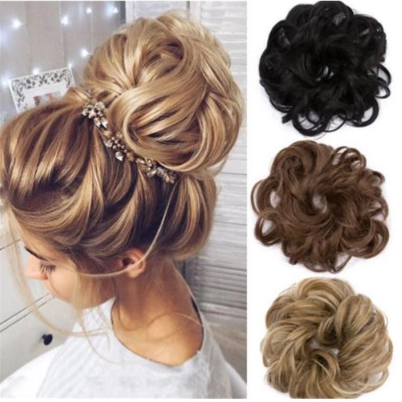 Messy Bun Fake Hair Scrunchie by Bowlift