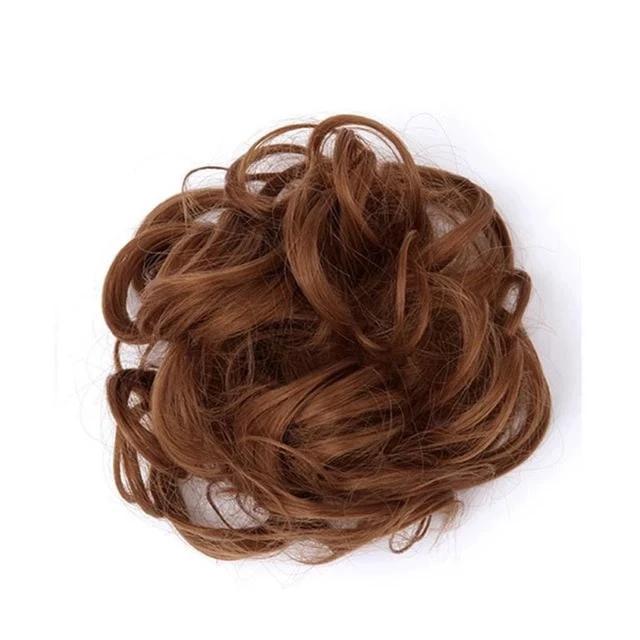 Messy Bun Fake Hair Scrunchie by Bowlift