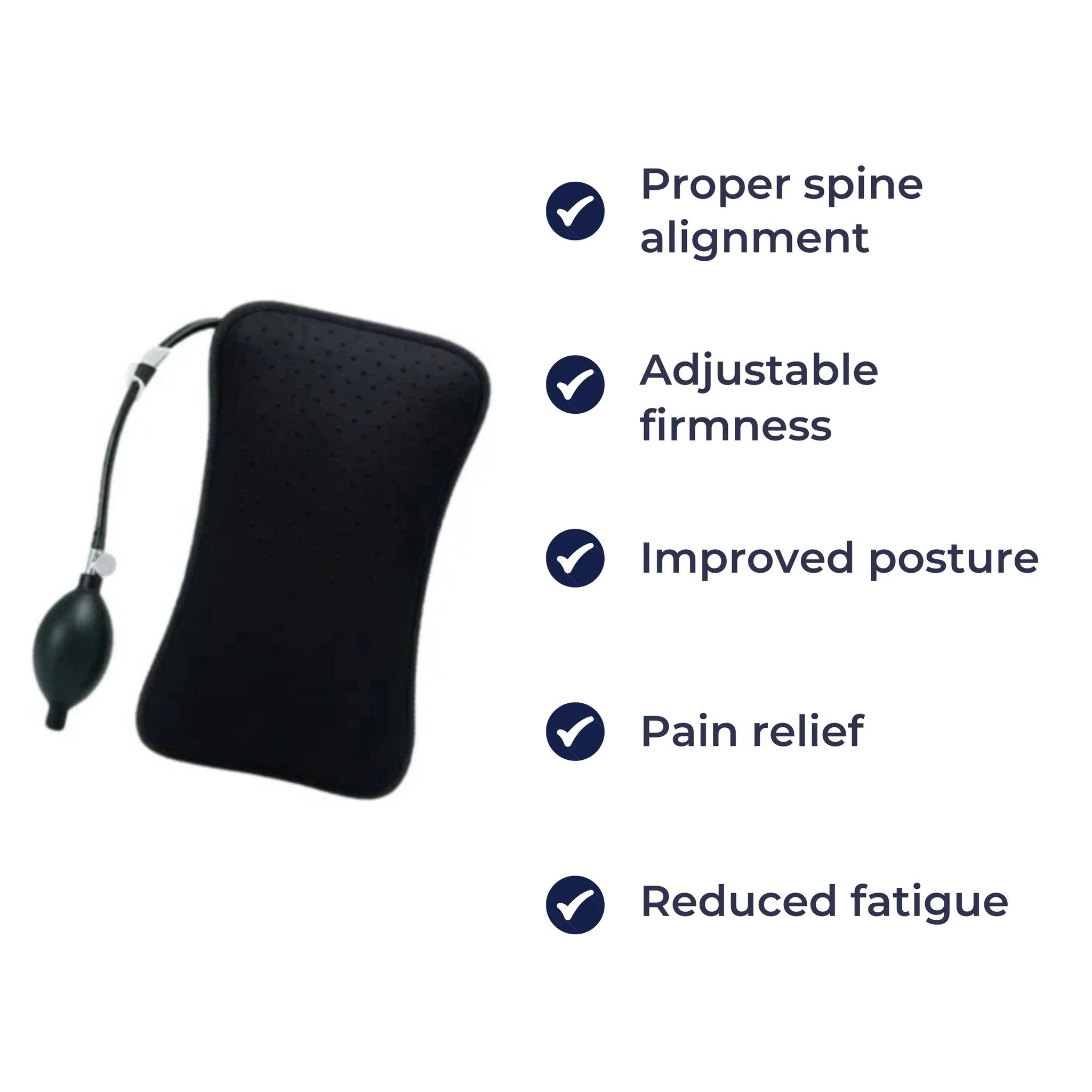 Spine Alignment – Adjustable Firmness – Back Pain Relief – Office Travel Car Seat Support Bowlift by Bowlift