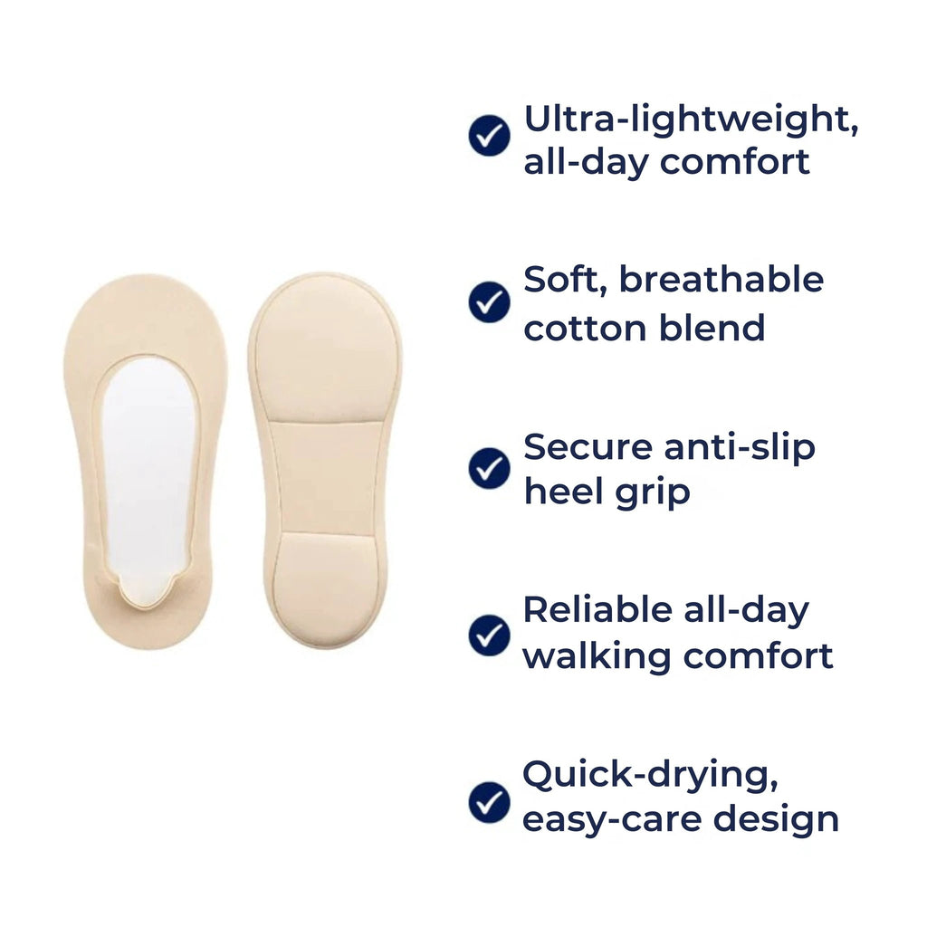 Show Padded Socks – Shock Absorbing Comfort – Breathable Cotton Cushion – Anti-Slip Heel – Women All-Day Walking Relief Bowlift by Bowlift
