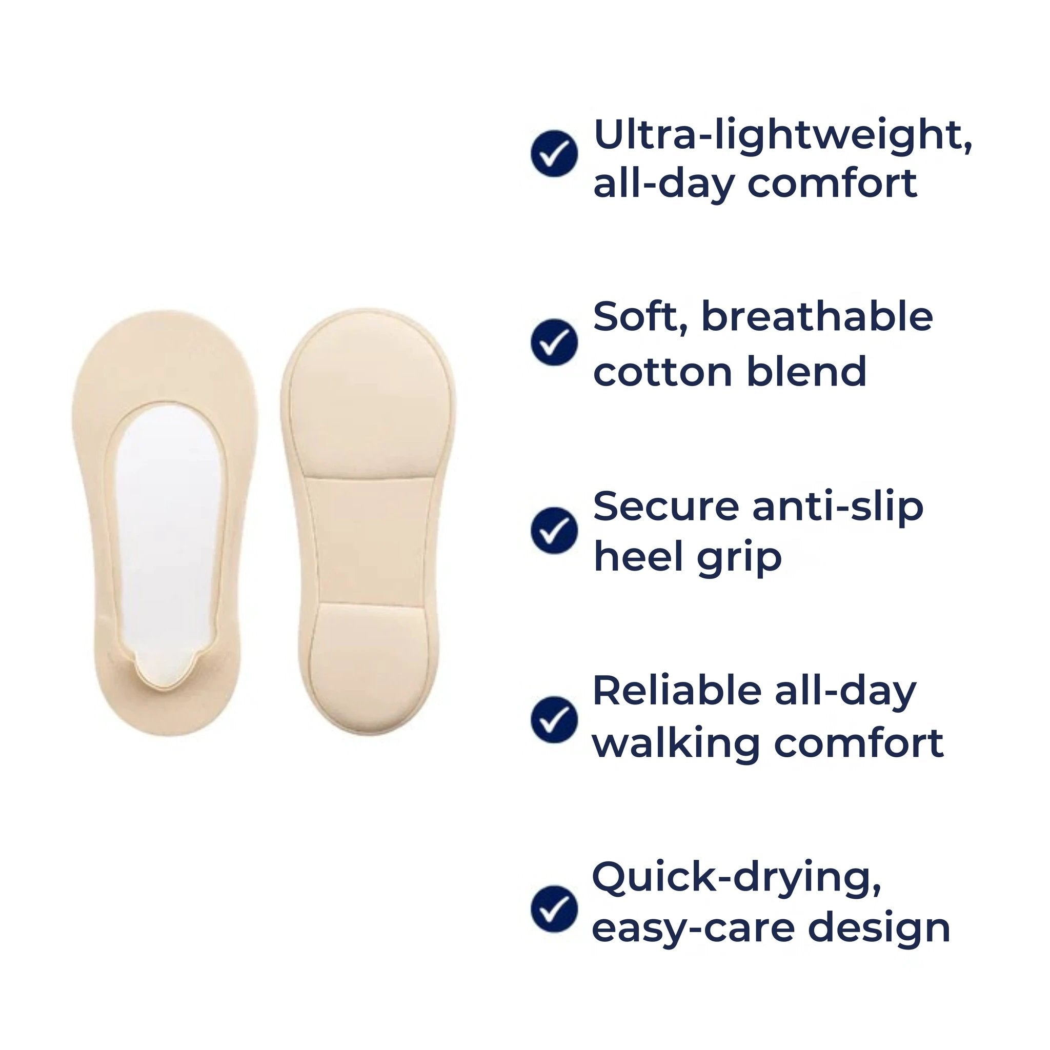 Show Padded Socks – Shock Absorbing Comfort – Breathable Cotton Cushion – Anti-Slip Heel – Women All-Day Walking Relief Bowlift by Bowlift