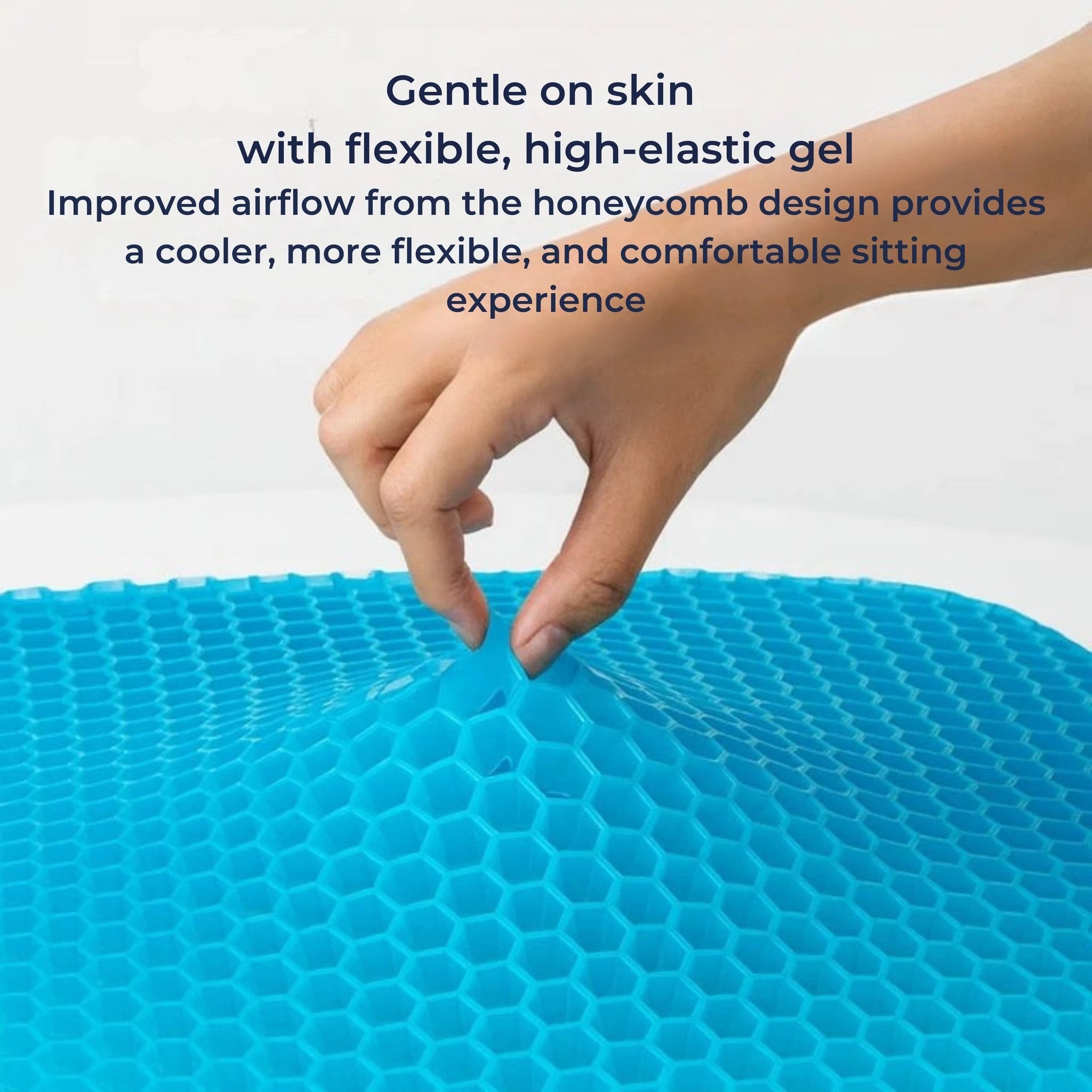 Pressure Relief & Cooling Honeycomb Gel – Posture Support – Office Car Chair Comfort for Long Sitting Bowlift by Bowlift