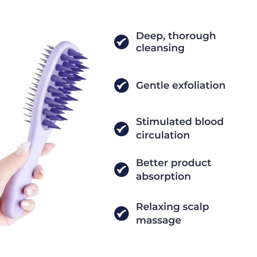 Sided Shampoo Brush – Silicone Scalp Massager – Deep Clean for Oily Hair & Sensitive Scalp Bowlift by Bowlift