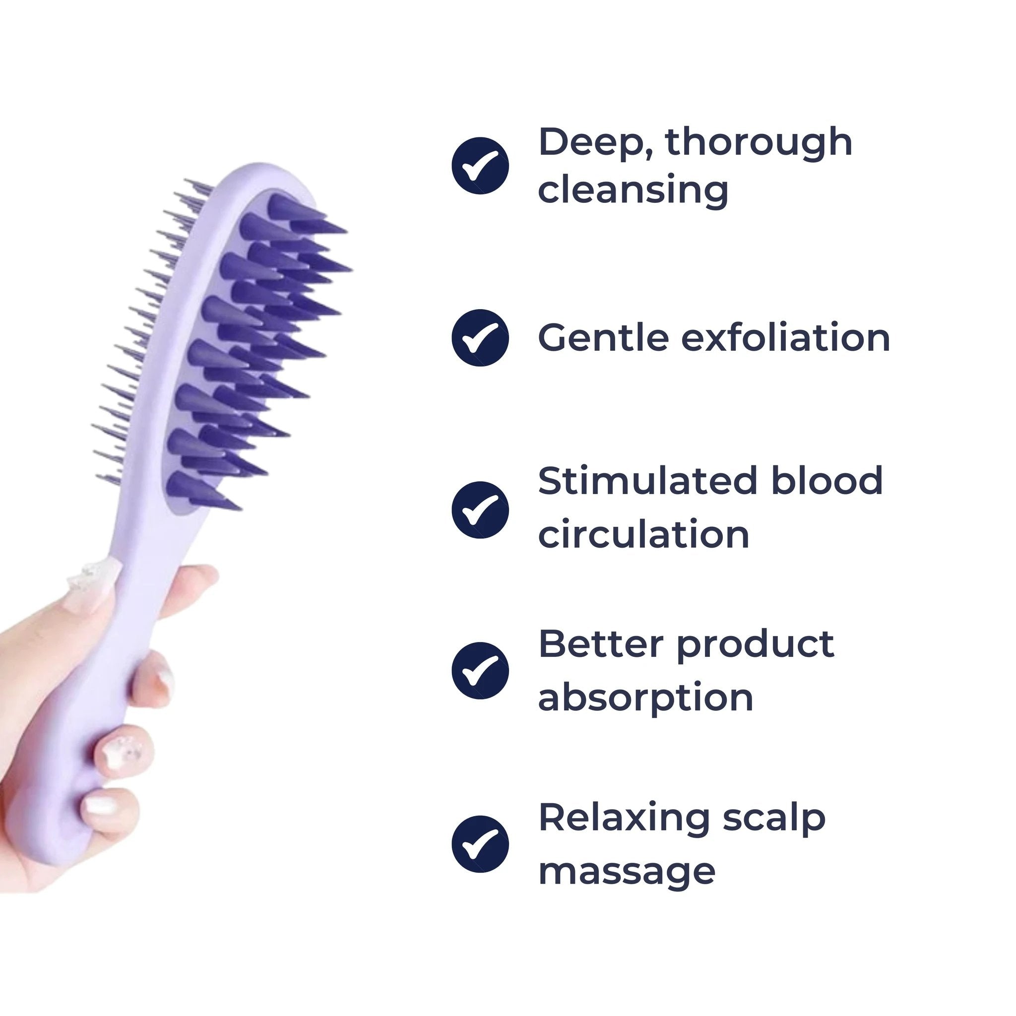 Sided Shampoo Brush – Silicone Scalp Massager – Deep Clean for Oily Hair & Sensitive Scalp Bowlift by Bowlift