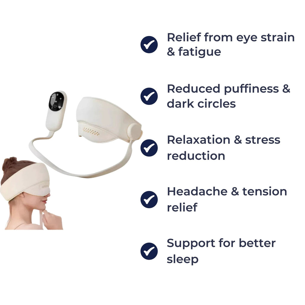 Heated Hot Compress – Adjustable Rechargeable Design – Stress Relief Relaxation & Better Sleep Bowlift by Bowlift