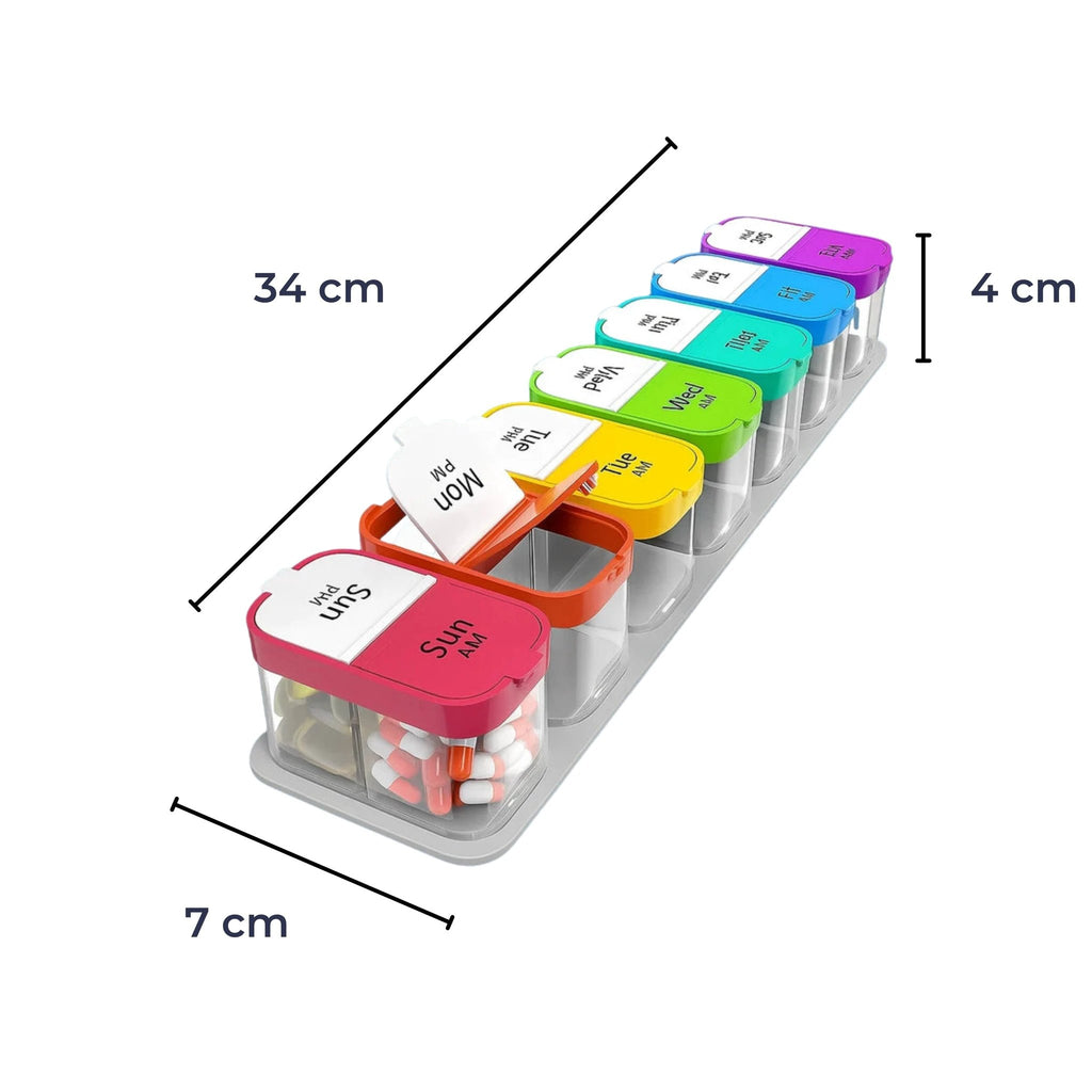 Large 7-Day Case – Moisture-Proof BPA-Free Compartments – Ideal for Seniors & Carers Bowlift by Bowlift