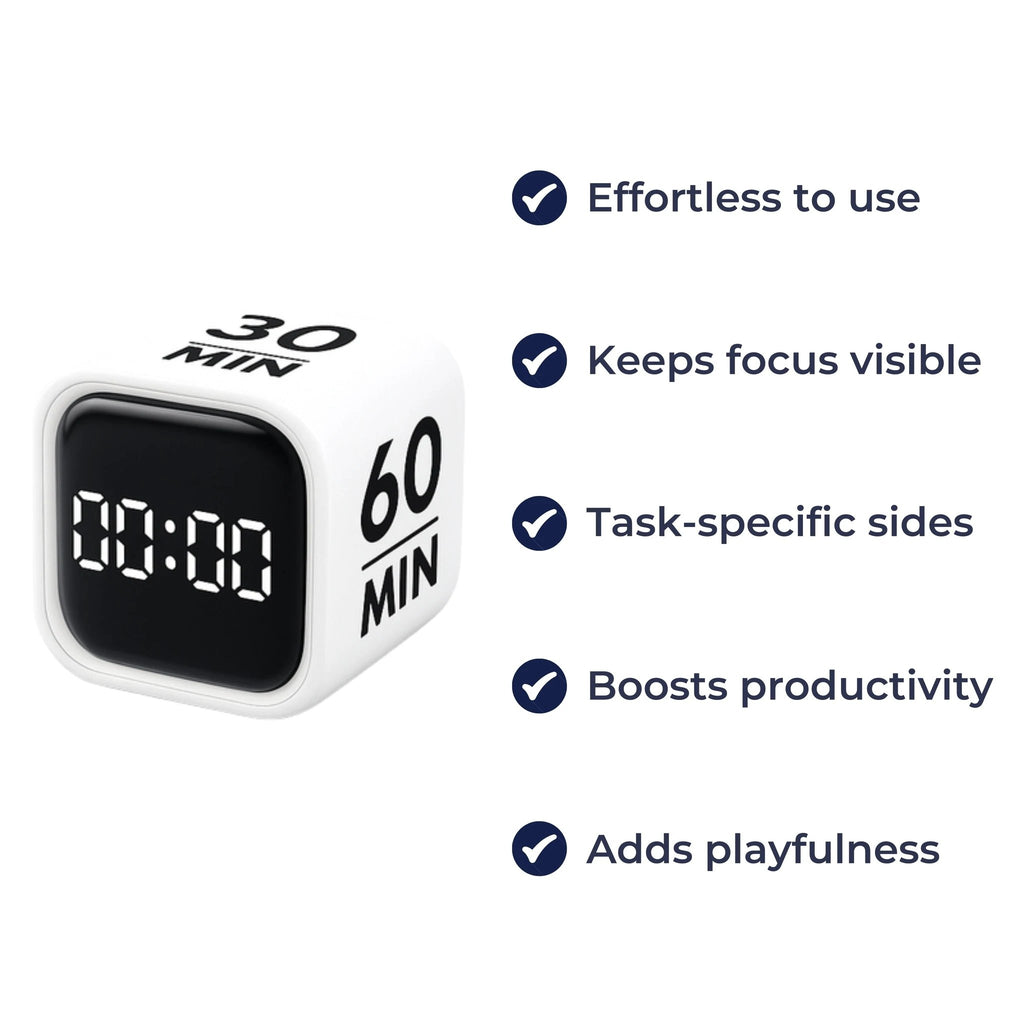 Instant Flip Start – Large LED Rechargeable Display – For Work Study Focus Bowlift by Bowlift