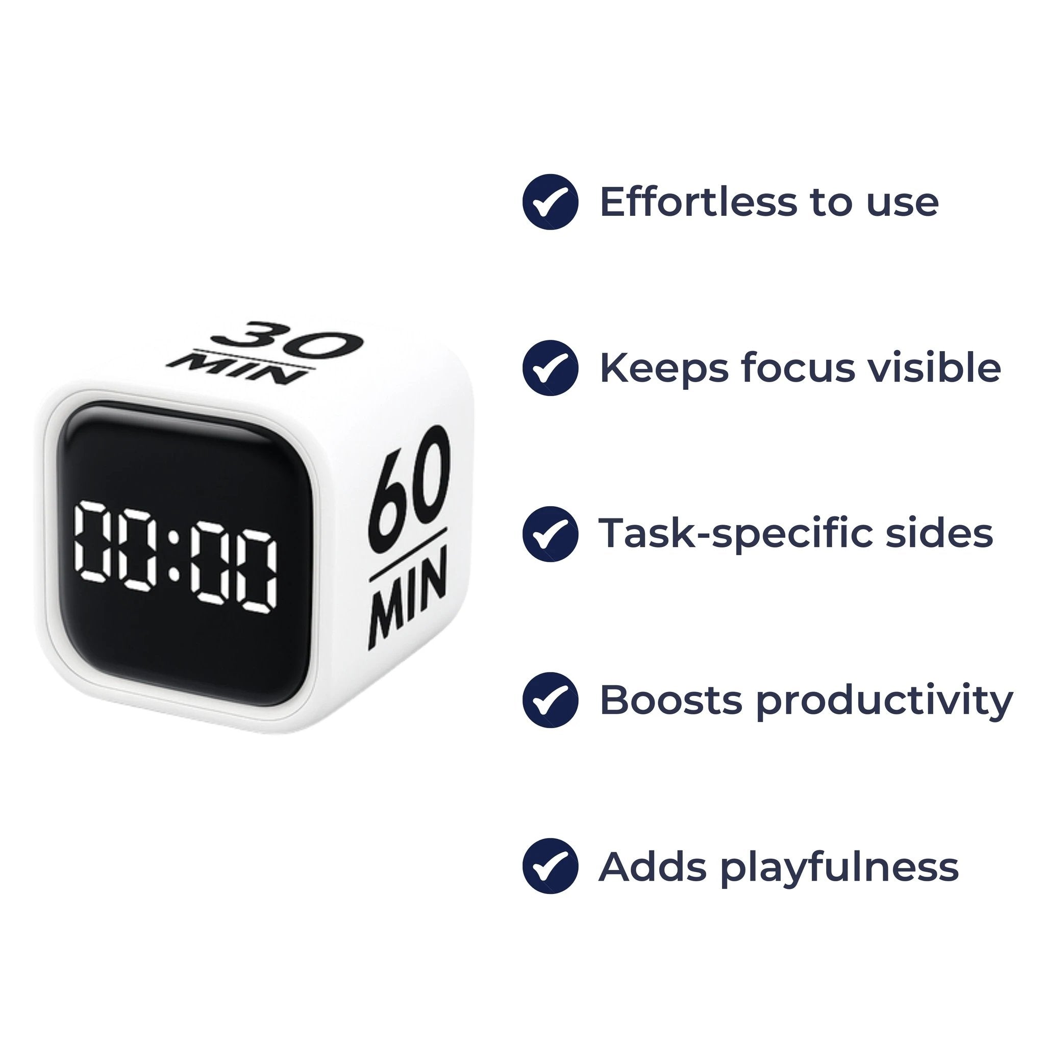 Instant Flip Start – Large LED Rechargeable Display – For Work Study Focus Bowlift by Bowlift