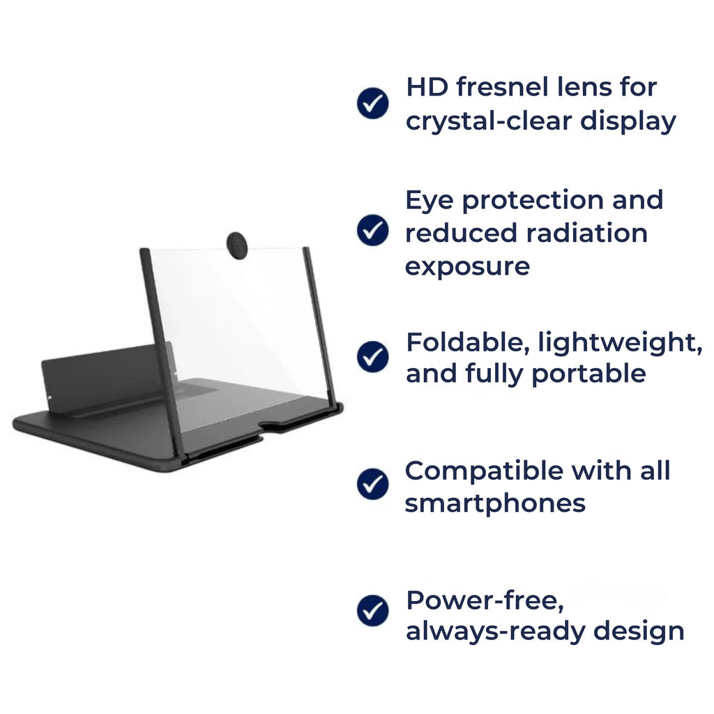Eye-Protection HD Fresnel Lens – Foldable Portable Design – Bigger Screen Comfort Anywhere Bowlift by Bowlift