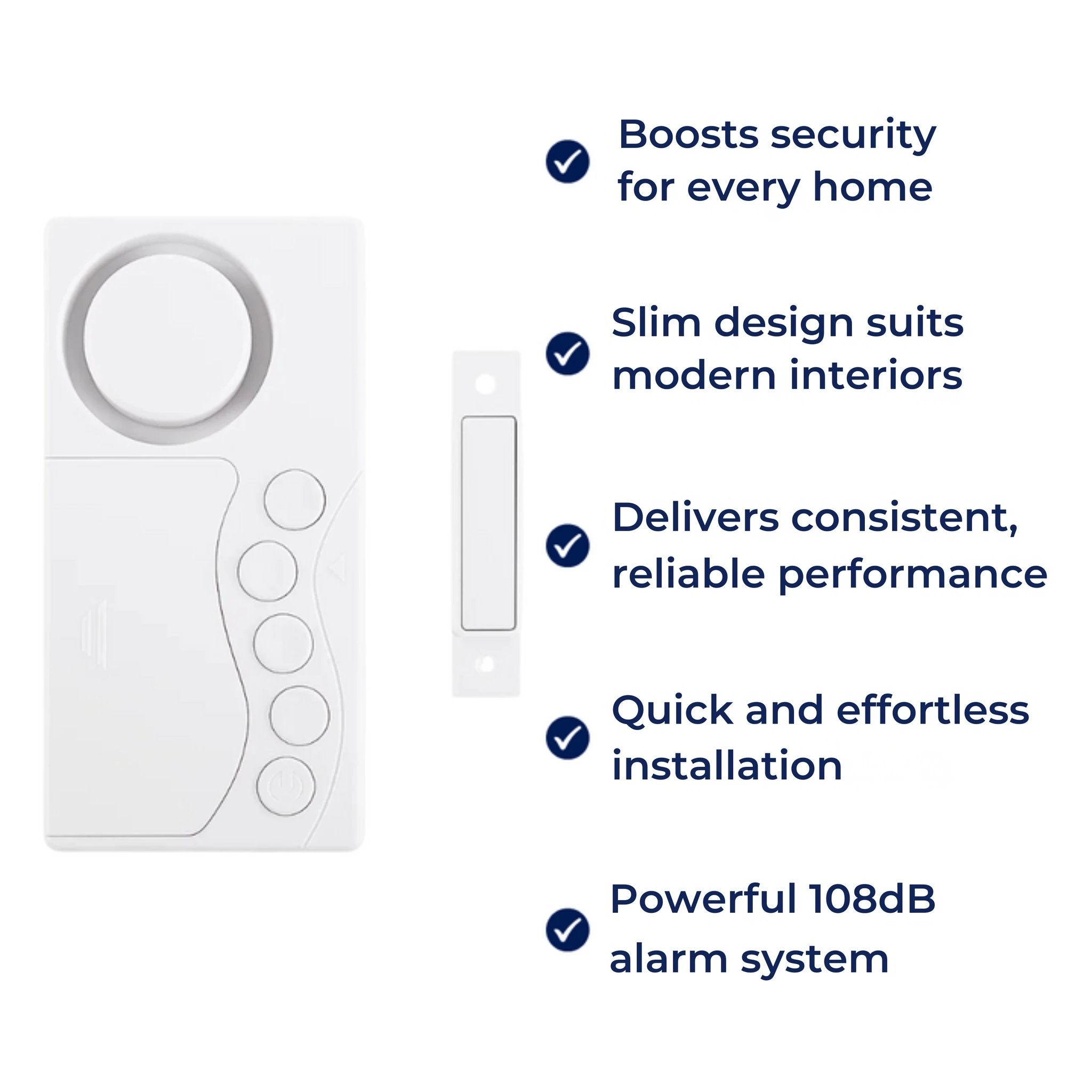 Instant Alert Modes – 108dB Loud Slim Design – Easy Install – Protect Kids & Home Security Bowlift by Bowlift