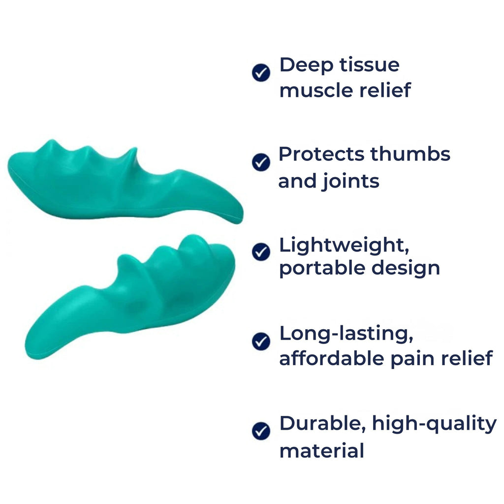 Deep Tissue Trigger-Point - Protects Thumbs & Prevents Hand Fatigue – Aid For Neck & Back Pain Bowlift by Bowlift