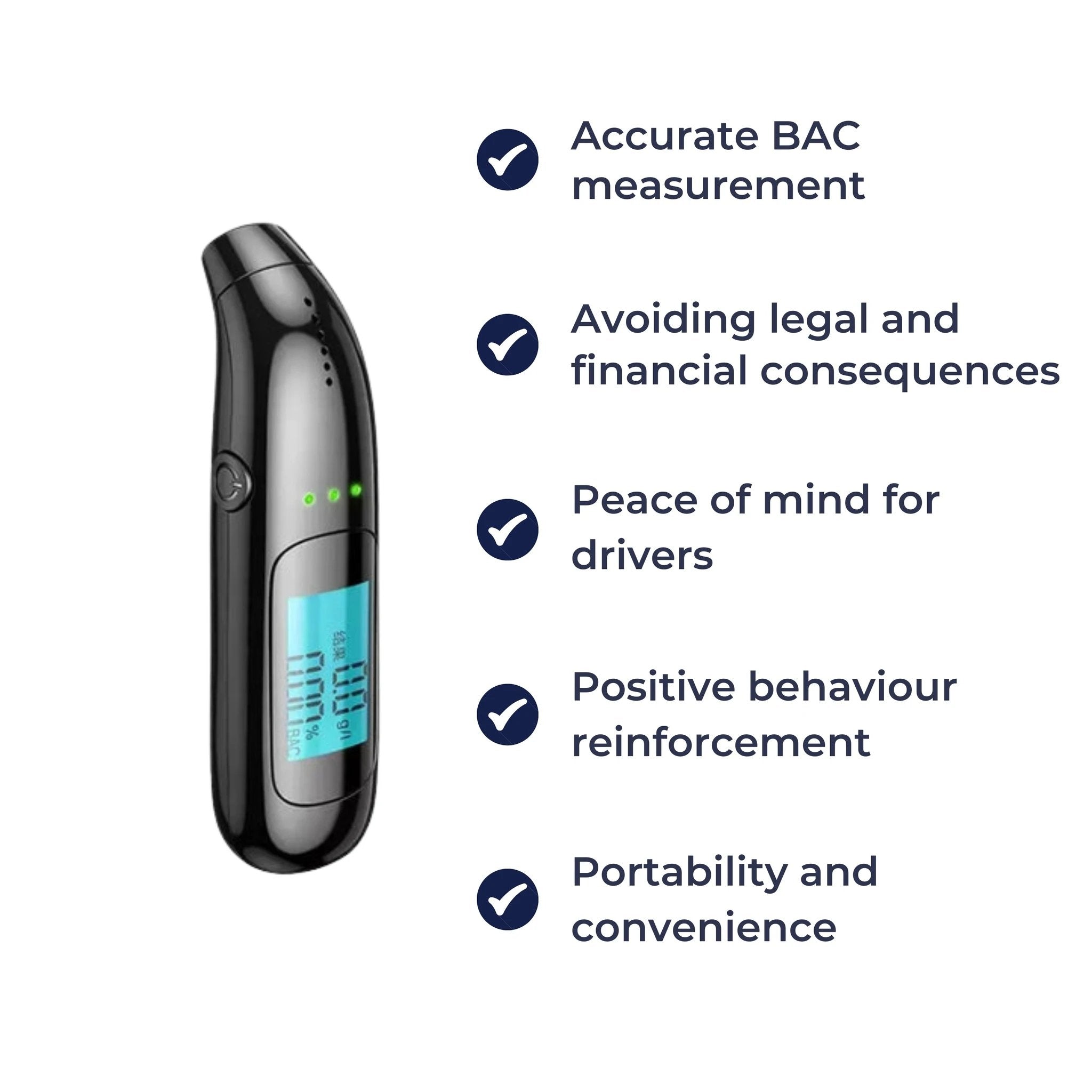 Morning-after Alcohol Tester – Portable LCD Screen – Safe for UK Drivers Bowlift by Bowlift