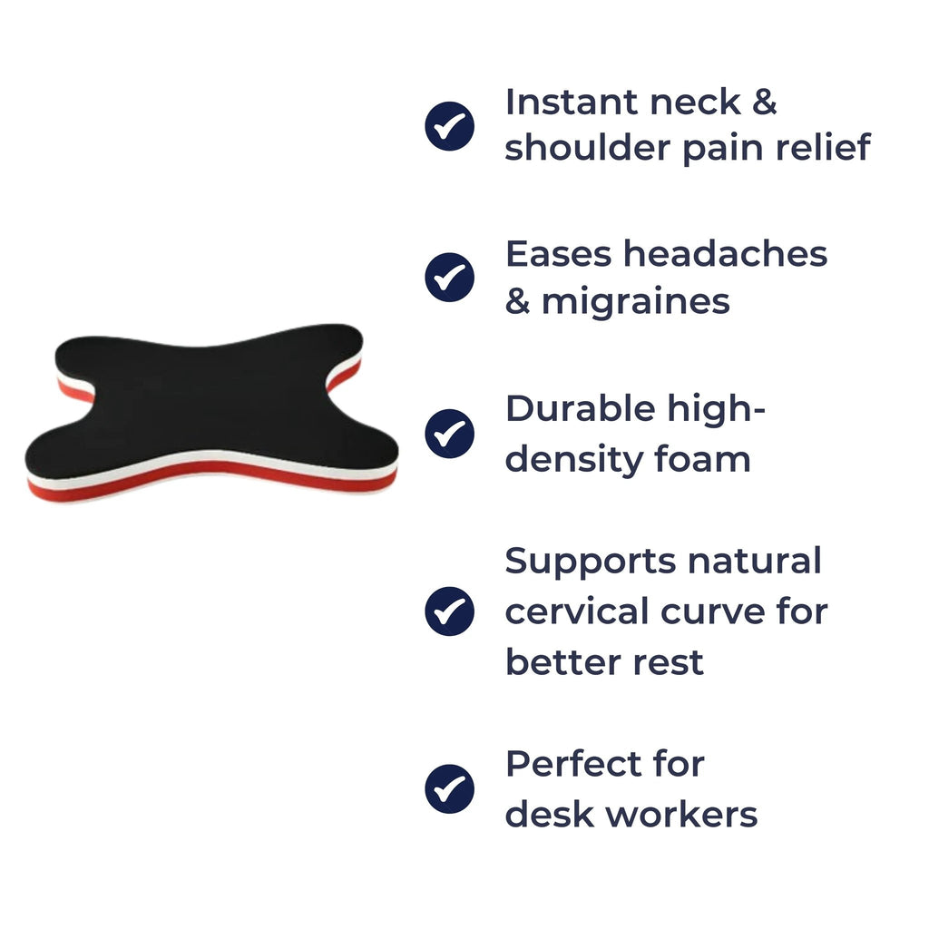 Instant Neck & Shoulder Relief – Compact Lightweight Anti-Slip Design – Desk Workers Travellers Bowlift by Bowlift