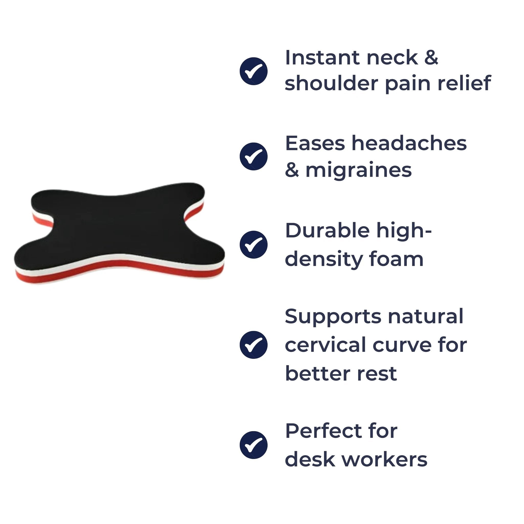 Instant Neck & Shoulder Relief – Compact Lightweight Anti-Slip Design – Desk Workers Travellers Bowlift by Bowlift
