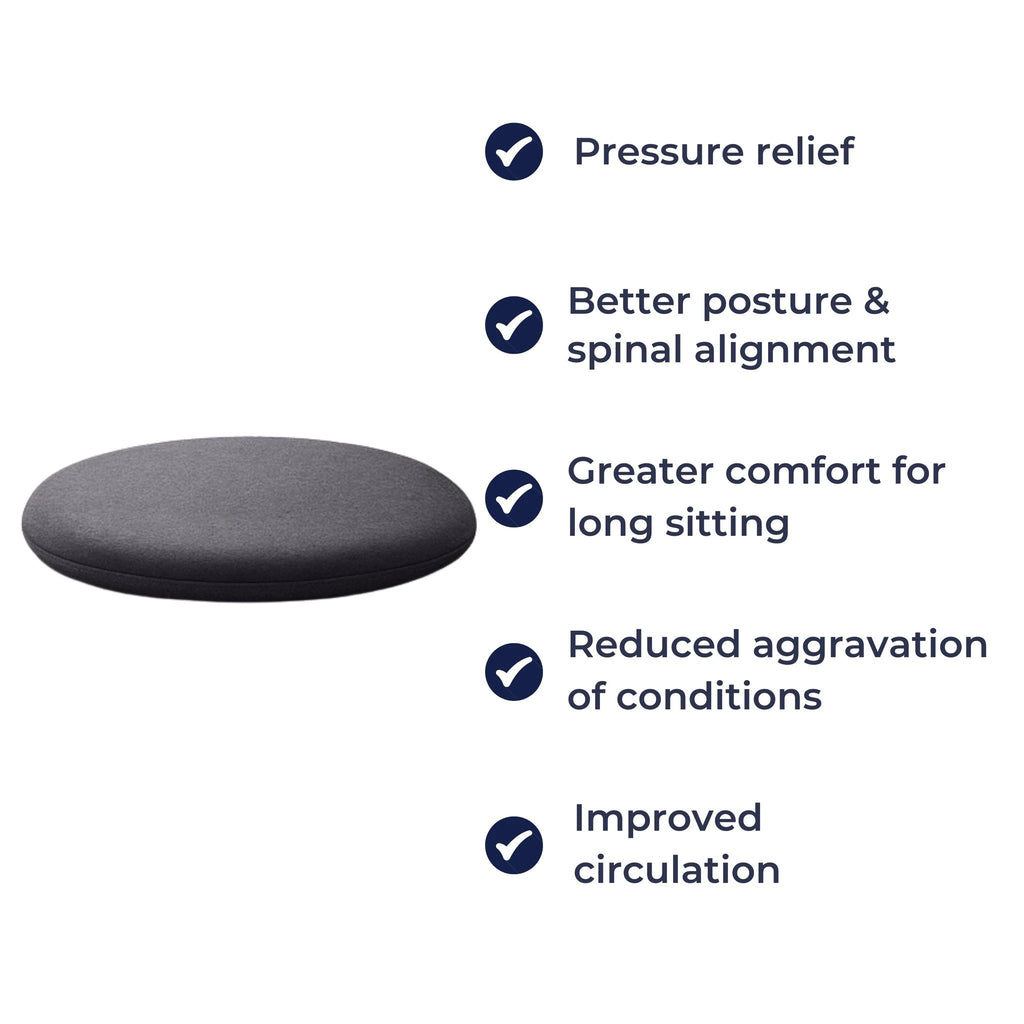 Memory Foam Back Pain Relief – Ergonomic High-density Support – Portable For Work and Travel Bowlift by Bowlift