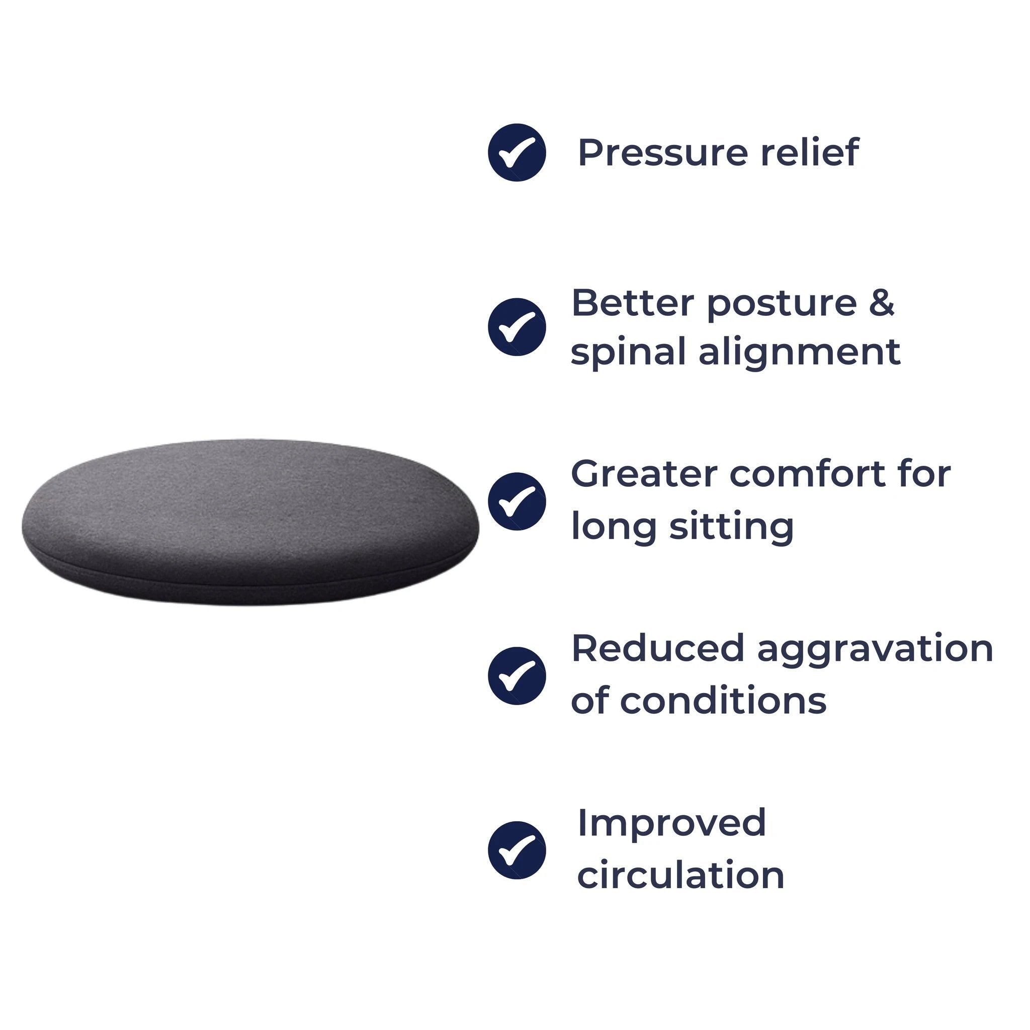 Memory Foam Back Pain Relief – Ergonomic High-density Support – Portable For Work and Travel Bowlift by Bowlift