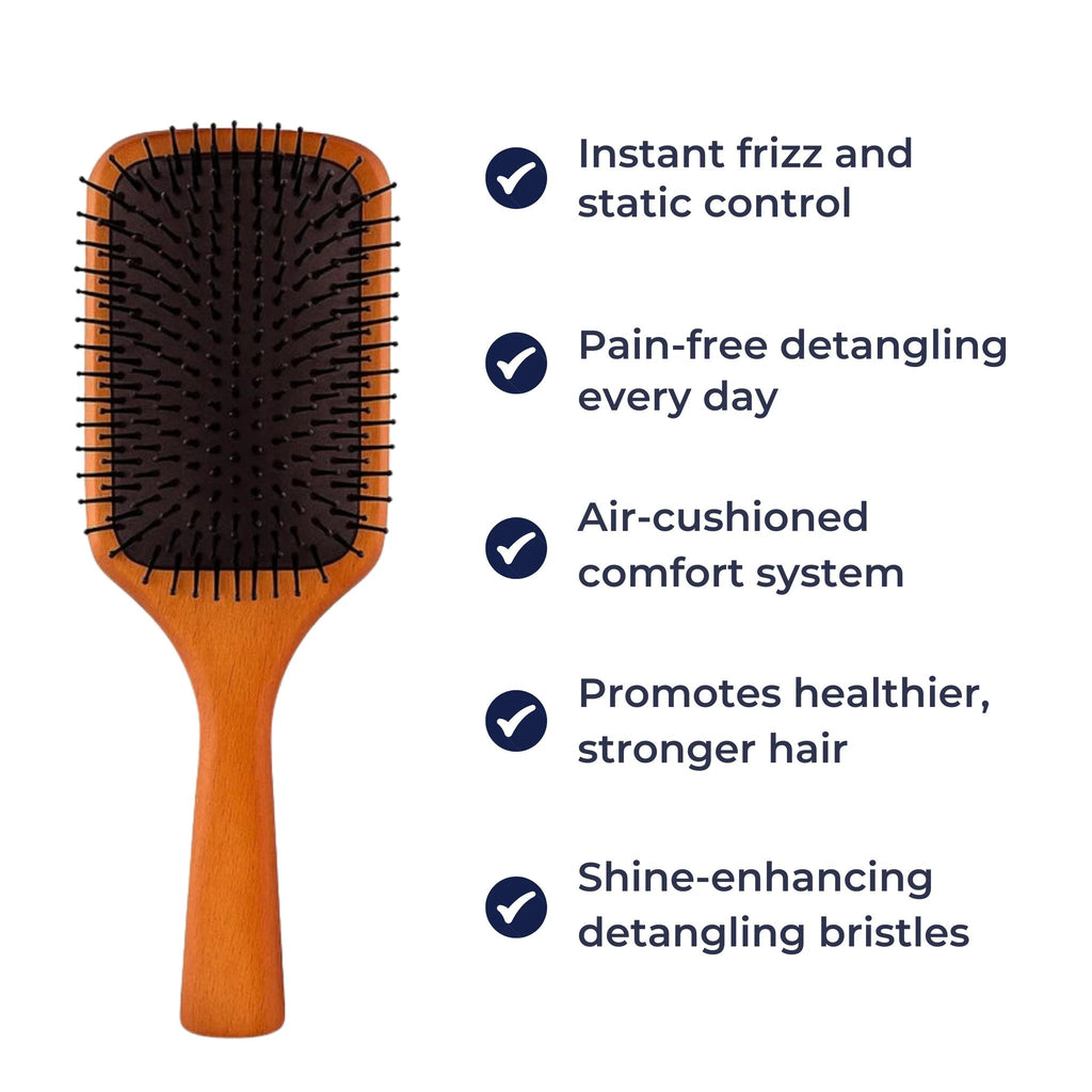 Static Detangling Brush – Frizz Control – Air Cushion Pad – Reduces Breakage – Adds Smooth, Shiny & Healthy-Looking Hair Bowlift by Bowlift