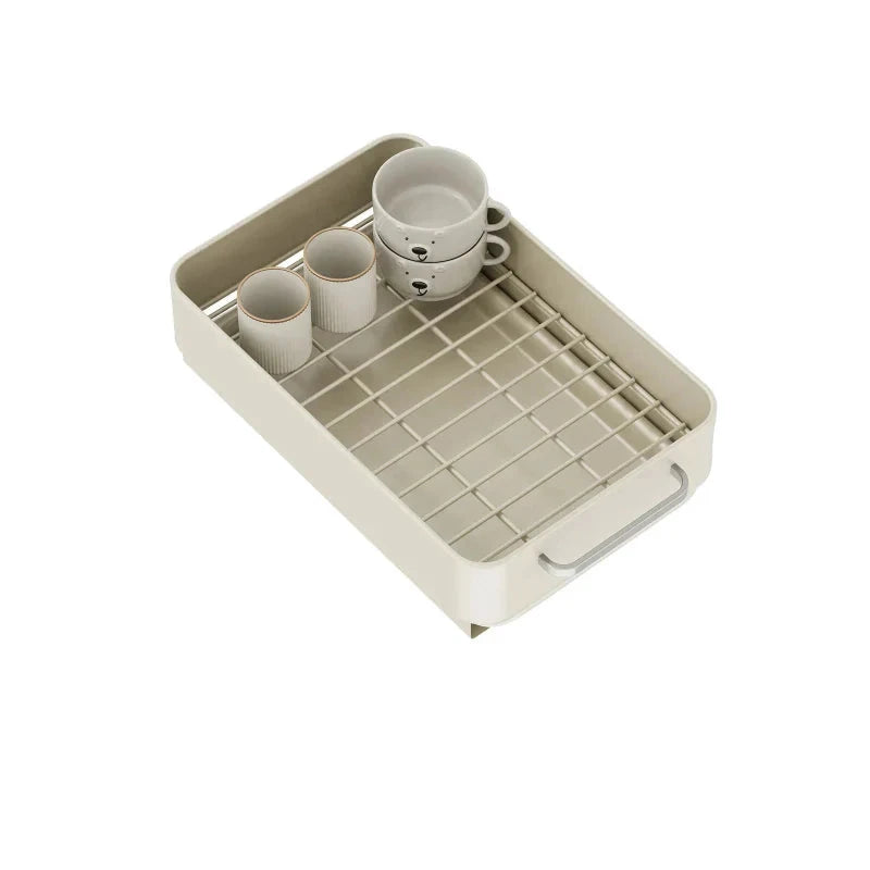Pull-Out Dish Rack Sliding Drawer Drying Rack and Cabinet Organizer by Bowlift