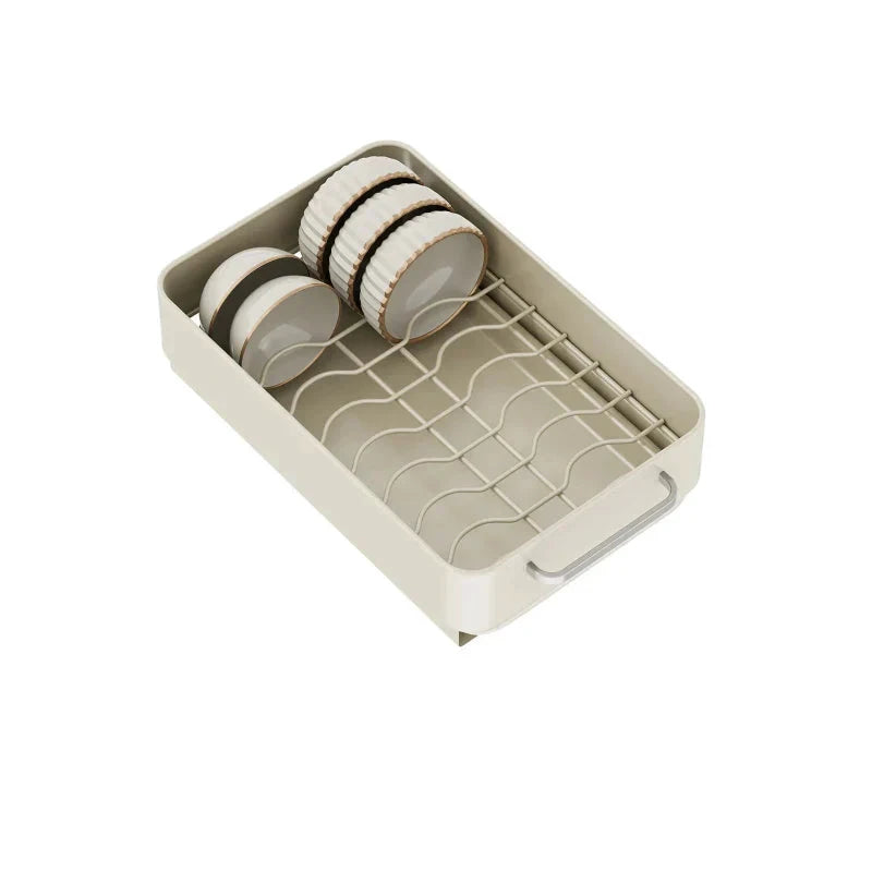Pull-Out Dish Rack Sliding Drawer Drying Rack and Cabinet Organizer by Bowlift