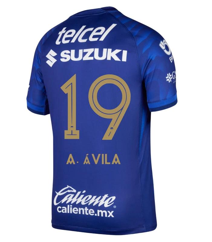 Pumas UNAM 2025-26 A. ÁVILA 19 Away Jersey – Azul Marino by Soccer Jersey