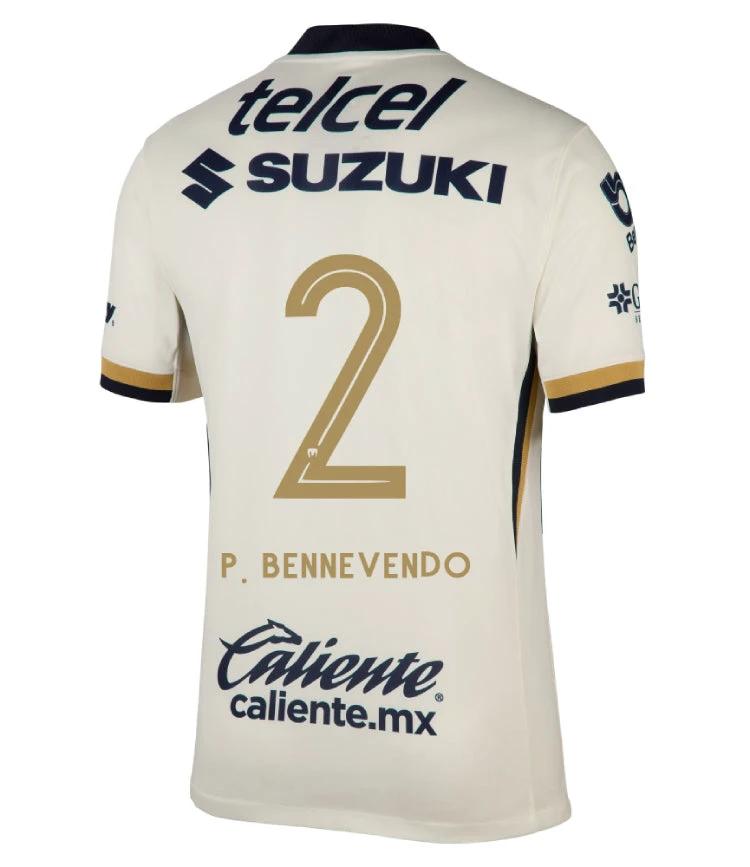 Pumas UNAM 2025-26 P. BENNEVENDO 2 Home Jersey – Blanco by Soccer Jersey