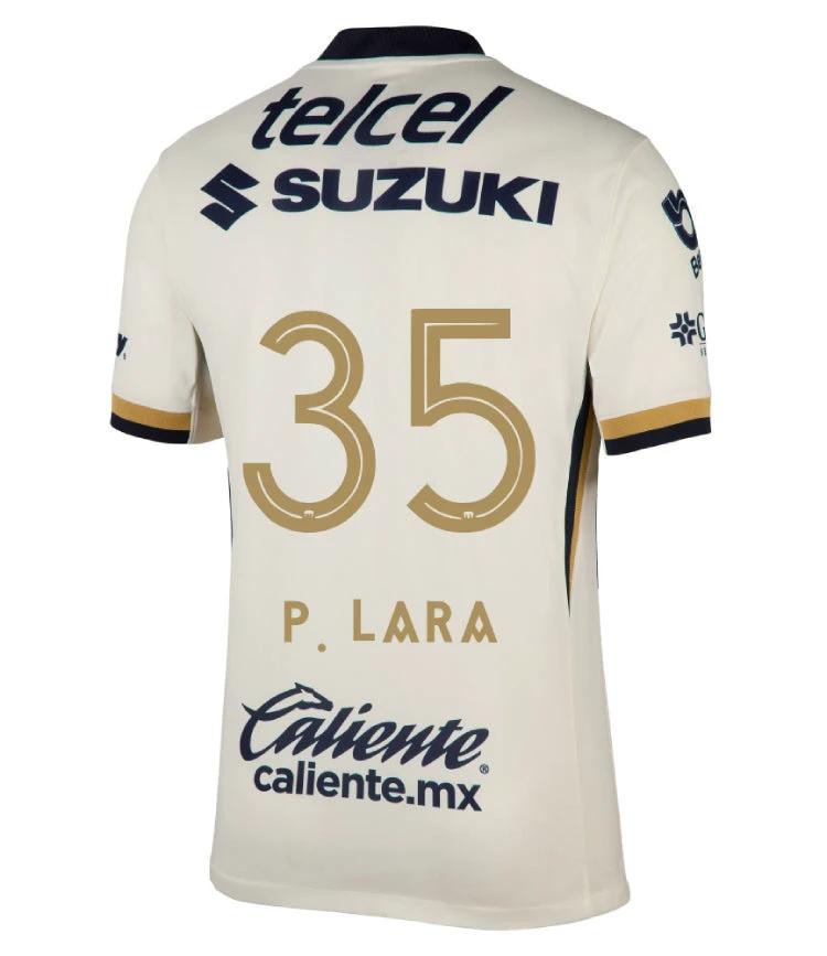 Pumas UNAM 2025-26 P. LARA 35 Home Jersey – Blanco by Soccer Jersey