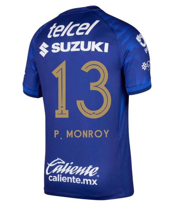 Pumas UNAM 2025-26 P. MONROY 13 Away Jersey – Azul Marino by Soccer Jersey