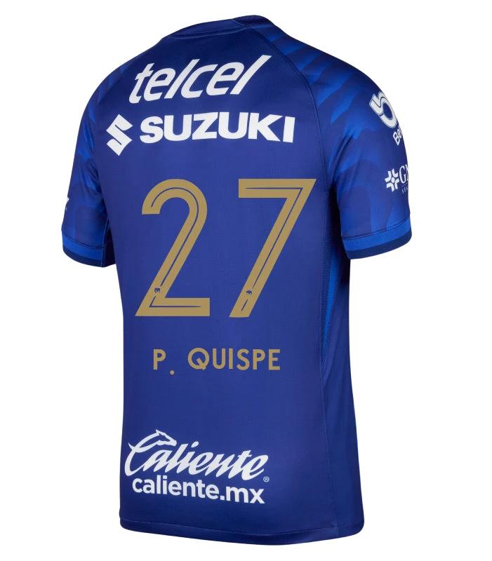 Pumas UNAM 2025-26 P. QUISPE 27 Away Jersey – Azul Marino by Soccer Jersey