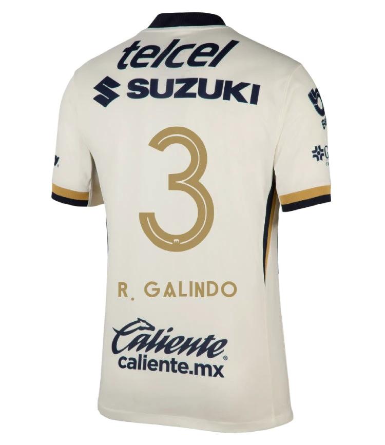 Pumas UNAM 2025-26 R. GALINDO 3 Home Jersey – Blanco by Soccer Jersey