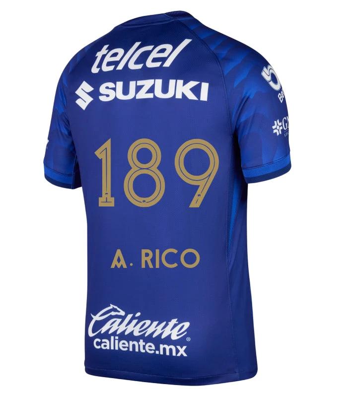 Pumas UNAM 2025-26 Á. RICO 189 Away Jersey – Azul Marino by Soccer Jersey