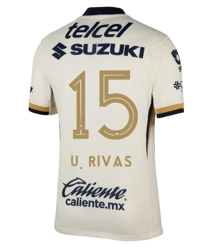 Pumas UNAM 2025-26 U. RIVAS 15 Home Jersey – Blanco by Soccer Jersey