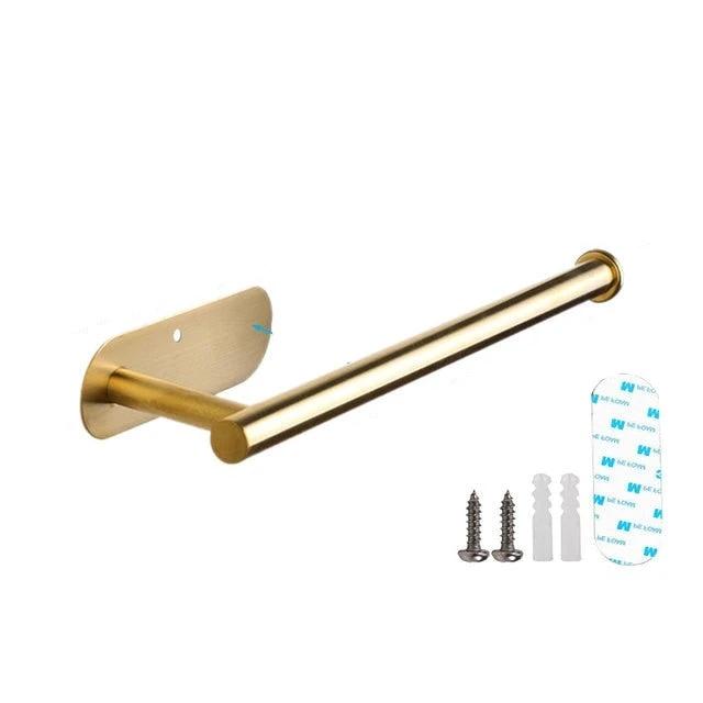 Punch-free Paper Towel Holder Stainless Steel Kitchen Tissue Hanger by Bowlift